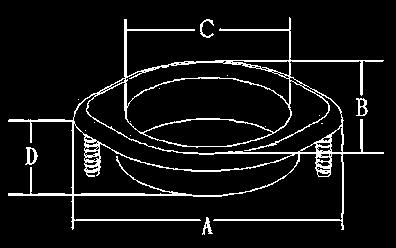 B mm. C mm. D mm. 4647517 134 109 84 19 Proteggi Cime in acciaio inox di protezione allo sfregamento delle cime di ormeggio. Articolo Lunghezza mm. Larghezza mm. Spessore mm.