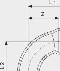 130 178 178 Gomito a 90 Modello 95092 articolo d Z L1 L2 113 773 8 11 18 18 108 700 10 14 22 24 102 920 12 12 21 25 467 548 14