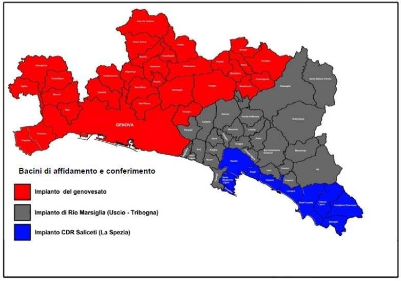 BACINO GENOVESATO (Ponente, Stura, area centrale genovese, Polcevera, Scrivia, Trebbia): Genova, Arenzano, Busalla, Campomorone, Ceranesi, Cogoleto, Mignanego, S.