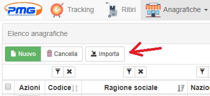 importare in una volta sola molte anagrafiche.