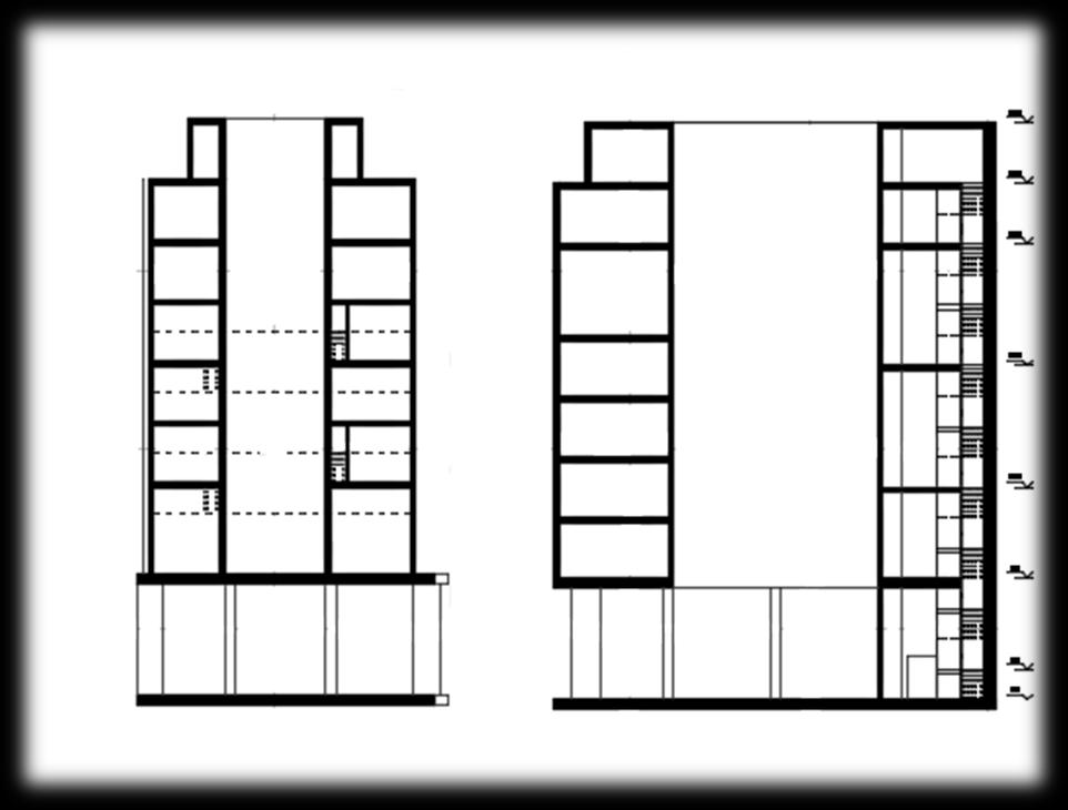 Modello Architettonico di partenza L idea proposta a monte dagli studenti di architettura è stata quella di un edificio di quattro piani a pianta
