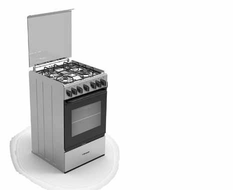 BI650JB/E 60cm ECOLINE 2 Finitura in smalto bianco Coperchio in smalto bianco 4 piastre elettriche, di cui una rapida Forno elettrico statico con 4 programmi di cottura Porta forno a 2 vetri interni