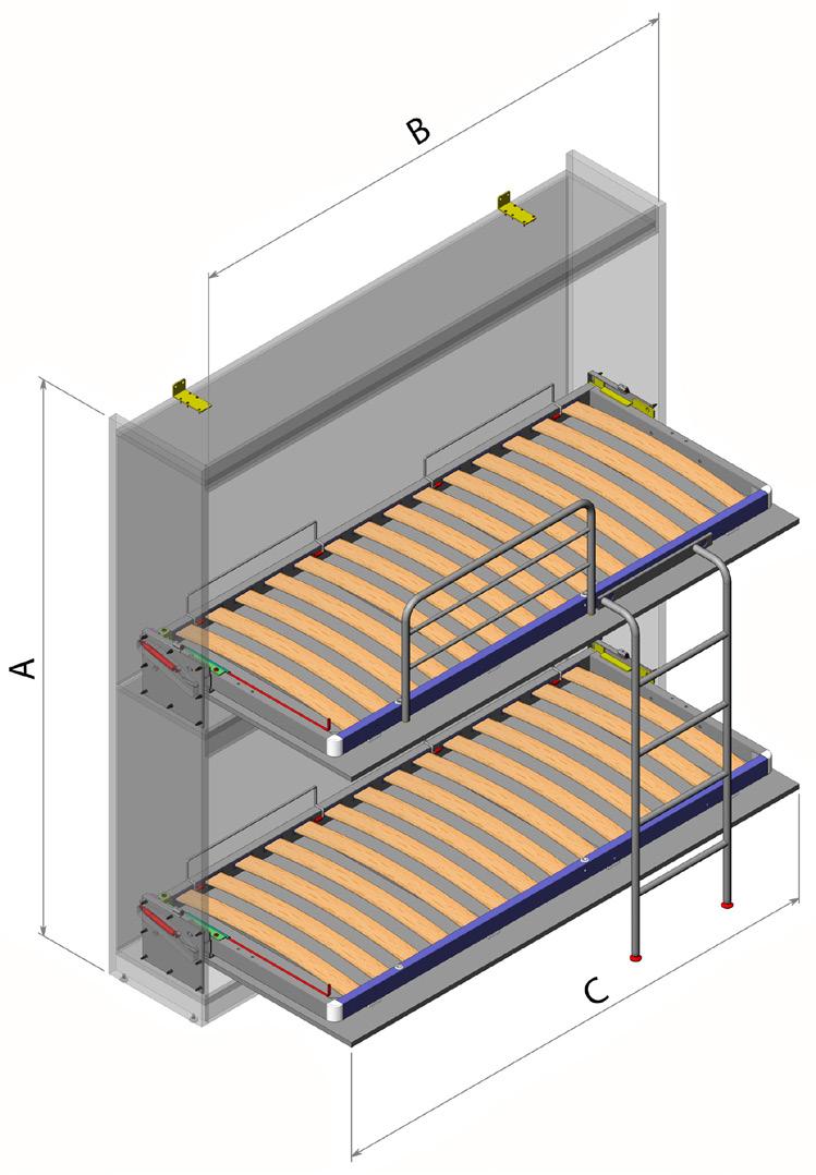 13.4270 Telaio ortopedico autoportante SLVY Self-supporting orthopaedic bedspring SLVY orizzontale Silvy B 400 min 30 min 22 min min 175 175 175 175 A avanti 98 6 33 min 125 1 ietro 22 min 44 117 98