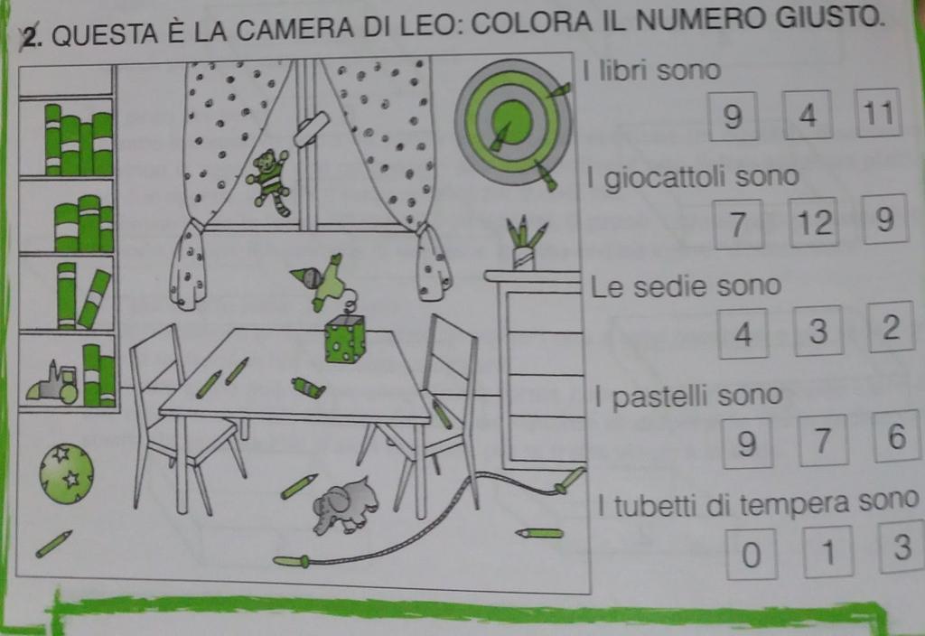 Scheda 7-1^ parte NELLO ZAINO DI LIA CI SONO TANTE COSE...LEGGI E DISEGNA.