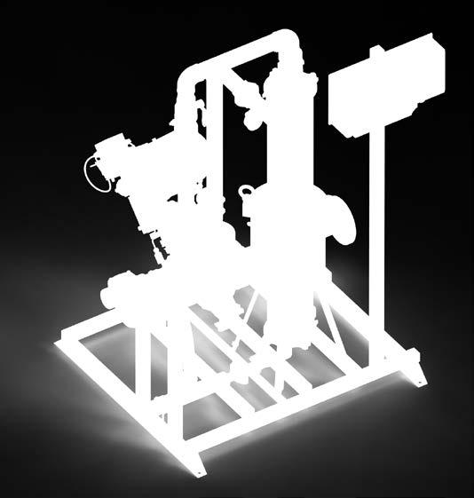 CTFS-VXAF Sistemi di filtrazione su skid composti da una elettropompa con filtro di protezione in aspirazione, filtro separatore centrifugo ad alta efficienza,