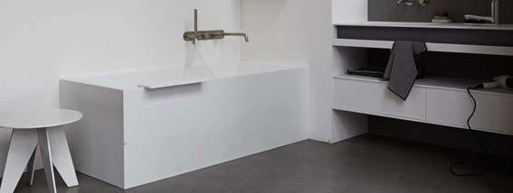 Simple geometrical shapes characterize the Unico Mini bathtub made in
