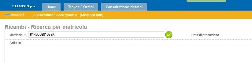 NB - la data di produzione può essere utile come indicazione sulla garanzia del prodotto.