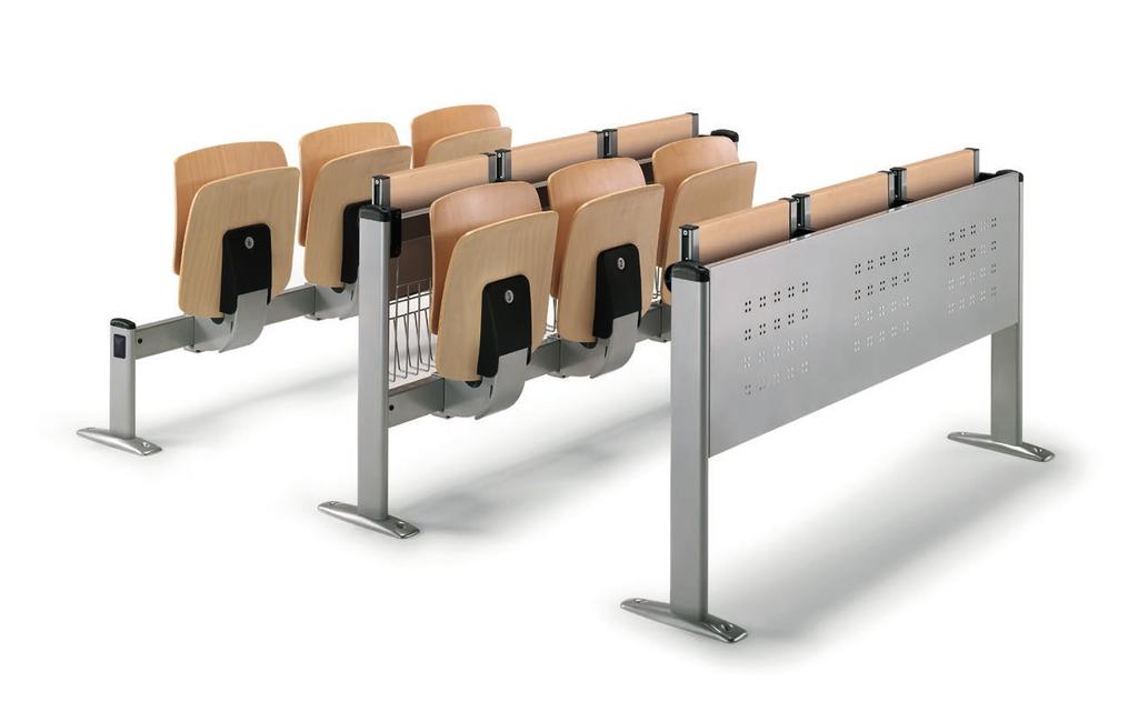 COIMBRA Design: Scagnellato / Pinaffo Monoblocco per aule studio a montante condiviso caratterizzato da un ridotto ingombro (cm. 28).