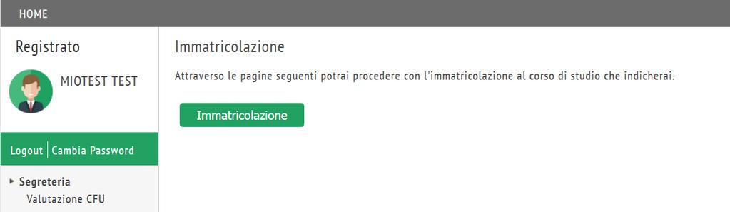 Si accede ad un riepilogo dei dati immessi in fase di registrazione dove si ha la possibilità di eventualmente modificare