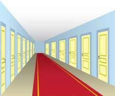Atri, corridoi, disimpegni, scale, rampe, passaggi in genere: Materiali classe 1 50 % di superficie totale (pavimento + pareti + soffitto + proiezioni orizzontali scale). Il resto materiali classe 0.