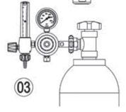 CONFIGURAZIONI 1. Fissaggio a barra con morsetto di alimentazione alla presa con tubo flessibile ed innesto 2. Connessione diretta alla presa, con innesto 3.