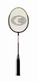 badminton 6600 E-401 RACCHETTA con testa e stelo in acciaio temperato, completa di corde e fodero 6602