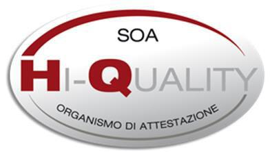 Certificazioni La qualità del prodotto e la soddisfazione del Cliente vengono assicurati dall'adozione, in tutte le fasi di pianificazione e realizzazione, del proprio Sistema di Gestione per la