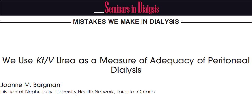 Seminars in Dialysis Vol 29, No