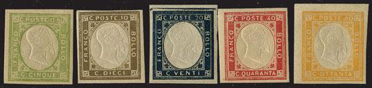 40 rosso bruno - Cf Sorani il francobollo è originale, ha annullo originale ma è