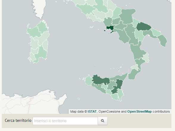 grandezza selezionata tra quelle disponibili nei quadrati in alto.