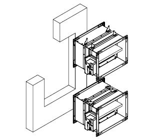 5.2.7 Installazione serrande in batteria Parete in blocchi di calcestruzzo cellulare (densità minima di 550 kg/m 3 ) con spessore minimo di 100 mm.