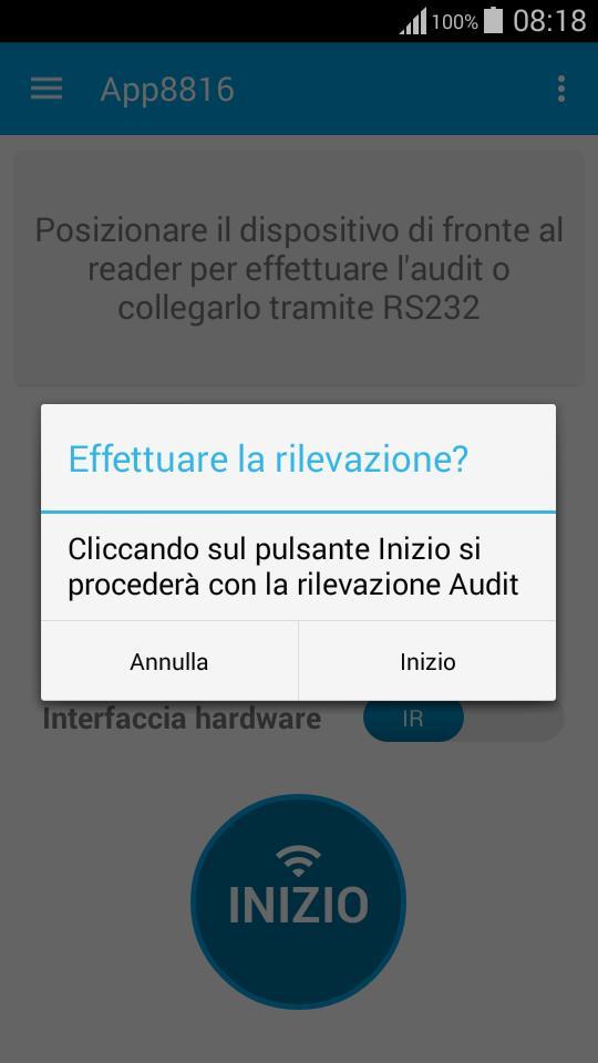 Al termine di questa operazione basterà confermare l identificativo proposto ed effettuare la rilevazione.