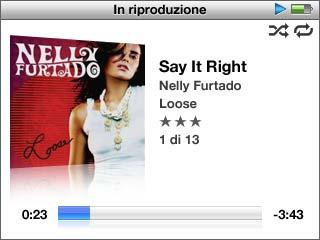 Riprodurre musica Dopo aver aggiunto musica e altro audio a ipod nano, puoi ascoltarli.