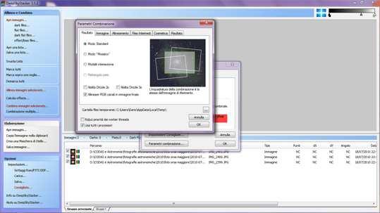 Post elaborazione Le fotografie sono state mediate attraverso il programma Deep Sky-Stacker che è possibile scaricare gratuitamente al seguente indirizzo: http://deepskystacker.free.