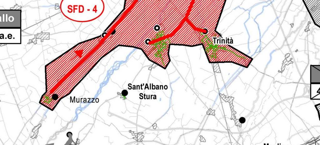 Albano, Trinità e Salmour (lotto II) all'impianto di depurazione esistente di Fossano, con dismissione degli impianti di depurazione locali.