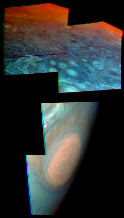 Foschia nell atmosfera di Giove Il confronto dell immagine del bordo di Giove con quella della Grande Macchia Rossa situata a latitudini più basse mostra come alle basse latitudini pure osservando
