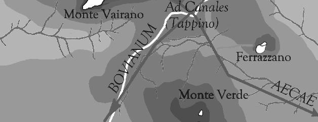 Larinum e della costa adriatica da un lato e dall altro la Campania scavalcando il Massiccio del Matese dopo aver fiancheggiato il santuario di Ercole Curino (presso Campochiaro) 9 ; allo stesso
