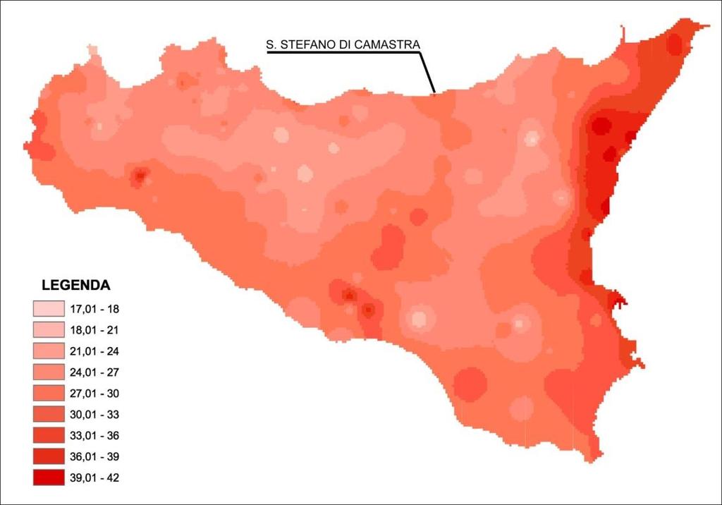 Figura 2 Carta dei valori di n - Piano