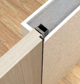 This frame can be used for pulling or pushing doors, and the doors is equal aesthetically in both cases.
