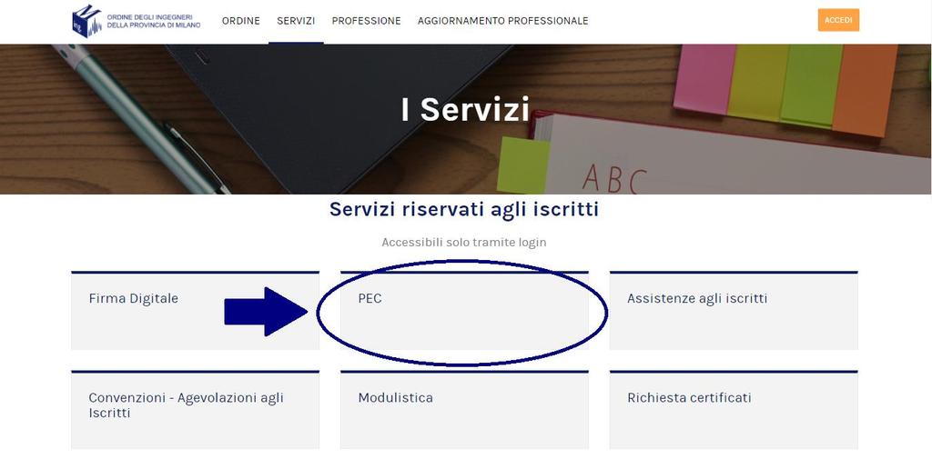 Mi sono iscritto all Ordine, come richiedo la casella PEC offerta gratuitamente dal Consiglio Nazionale degli Ingegneri?