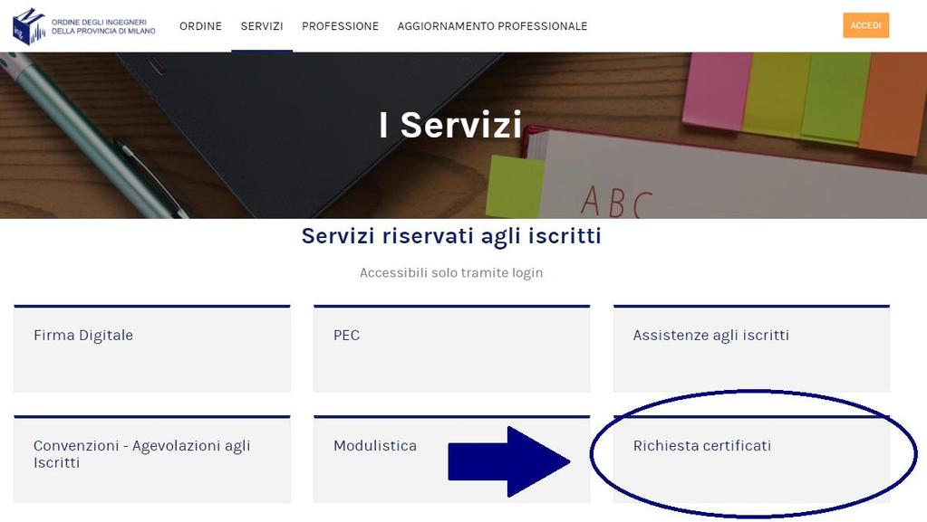 Come posso ottenere il certificato di attestazione di iscrizione all Ordine?