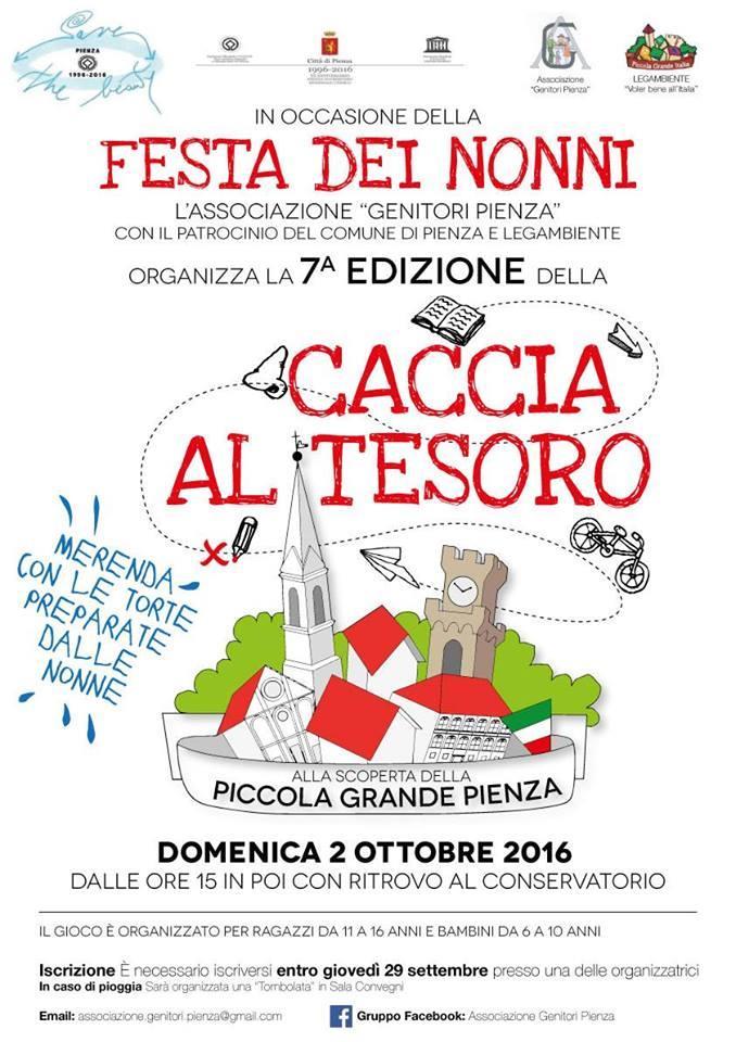 Info al sito: http://www.operapienza.it/ FESTA DEI NONNI CACCIA AL TESORO Domenica 2 Ottobre 2016, ore 15.