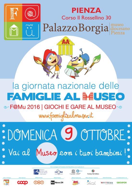 GIOCHI E GARE AL MUSEO F@Mu La Giornata Nazionale delle Famiglie al Museo Palazzo Borgia - Museo Diocesano Domenica 9 Ottobre 2016, ore 16.