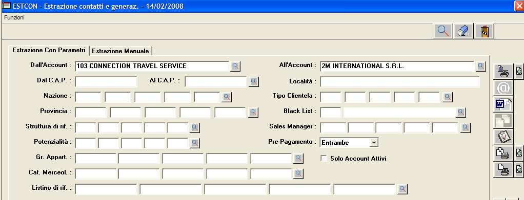 Attività commerciali Registrazione automatica attività e integrazione con e-mail Se il direttore commerciale decide di effettuare un