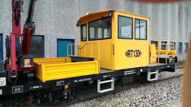 LOTTO N 447 Sommaria descrizione del bene e delle sue caratteristiche MOTO-CARRELLO FERROVIARIO SVI RT13O DOTATO DI GRU IDRAULICA CARICATRICE FASSI F80A23 CON PIEDI STABILIZZATORI NORMALI E