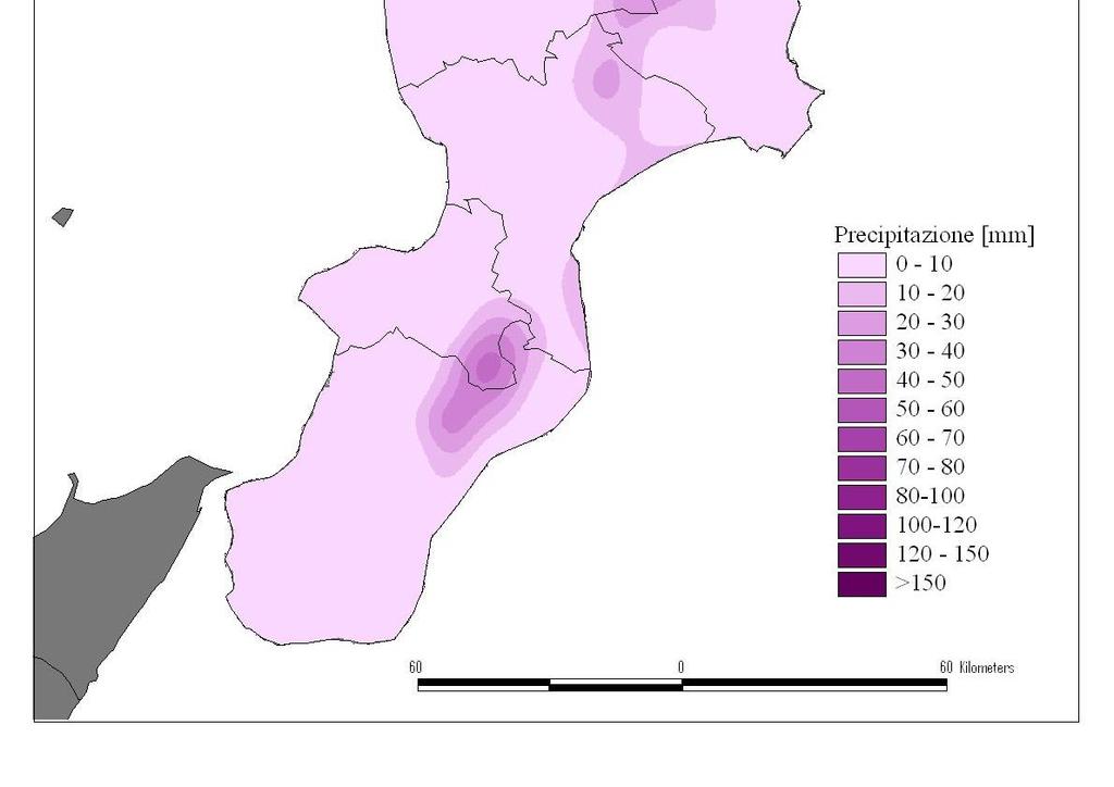 In particolare le precipitazioni tririe dalle : alle 12:, in cui il fenomeno si è esaurito.