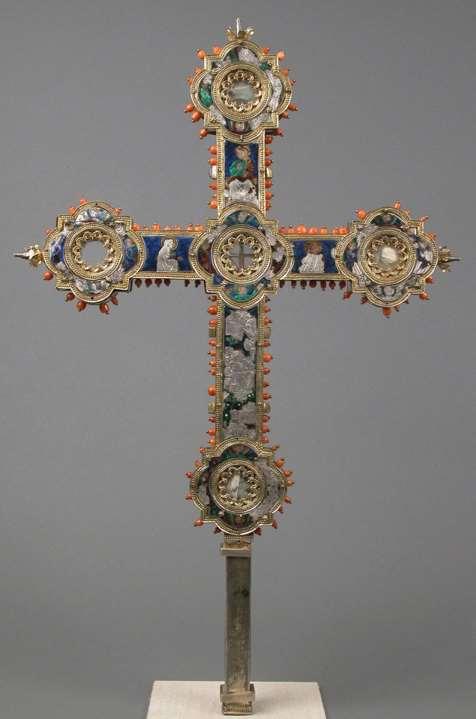 Arte italiana: Croce reliquiario (XIV