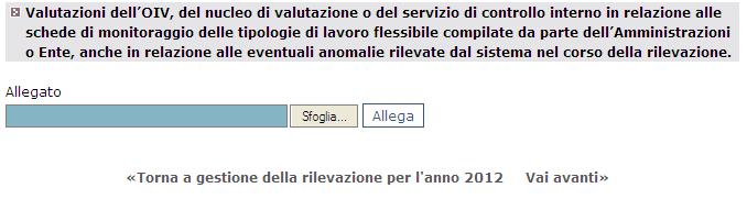 In tale sezione, il sistema richiederà in primo luogo l upload della Relazione dell organo di controllo.