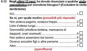 (rilasciato) Rinuncia a esami specialistici negli ultimi 12 mesi