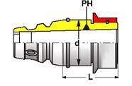 Pendelhalter / Mandrin Flottant d Morse L 203-250 40QHC-PH2 40 2 29 40QHC-PH3 40 3 47 51QHC-PH4 51,5 4