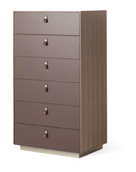 Cavour chest of drawers and tallboy with structure in canaletto walnut,