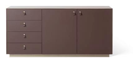 Cavour sideboard with structure in canaletto walnut, front panels