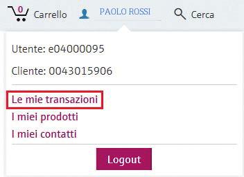 5 Visionare il flusso documentale Accedendo alla sezione Le mie transazioni si possono visionare tutti i documenti ad esso relativi, filtrando per data, tipo documento, stato documento, ecc.