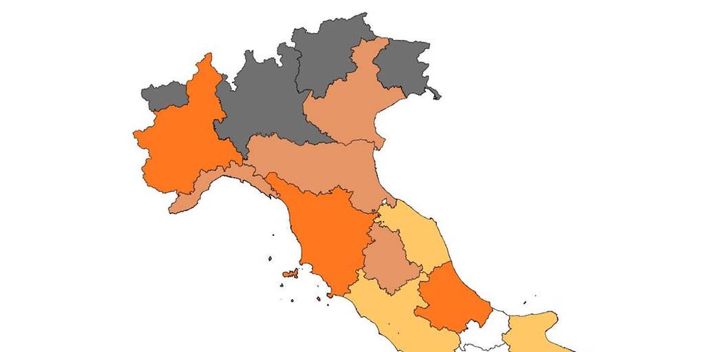 ITALIA LIVELLO DI SODDISFAZIONE SULLE RELAZIONI FAMILIARI (per 100 persone della stessa zona di 14 anni e più) - Anno 2015 Età media 46,6 anni 25,1% popolazione over 65 62,1% famiglie ritiene di