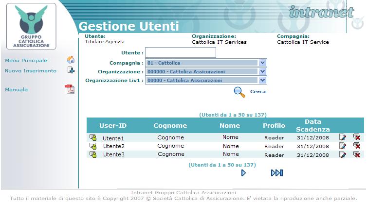 1. Introduzione Questo applicativo è stato studiato per consentire a ciascuna Agenzia di definire in piena autonomia le utenze che potranno accedere alle funzioni messe a disposizione dai Servizi Web