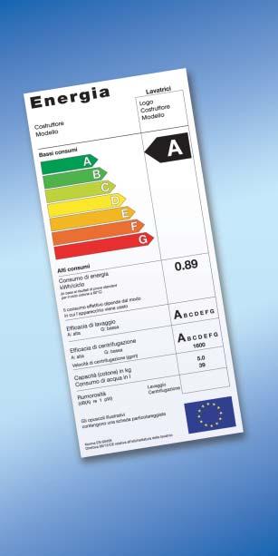 L etichettaenergia dichiara il consumo energetico dei grandi elettrodomestici e delle lampadine.