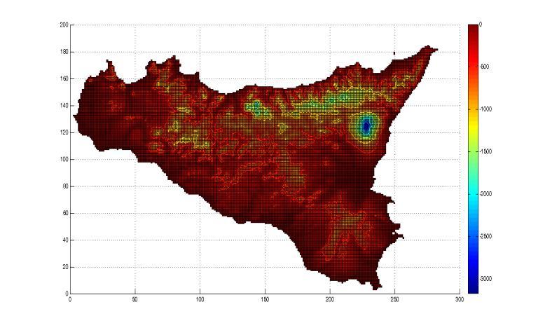 Temperature gradient in