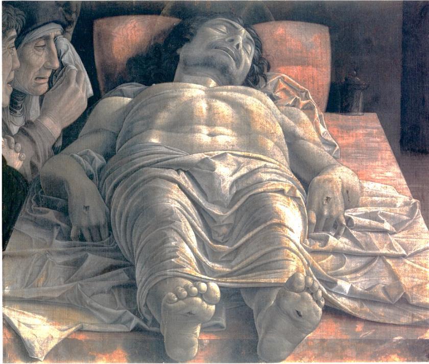 Cosa Seconda parte Cristo morto (particolari) Andrea Mantegna Osserva le