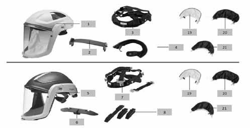 Elmetti e schermi 3M Versaflo Serie M Parti di Ricambio e Materiale di Consumo