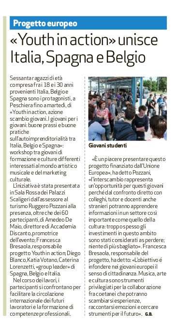 RASSEGNA STAMPA L Arena di Verona, giovedì 22